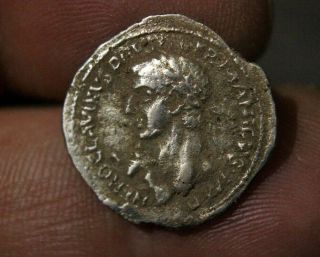 Roman Nero Claudius Drusus Silver Denarius Coin Ad 41 - 54