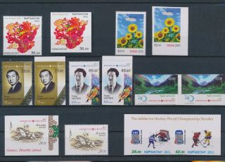 Lo81774 Kyrgyzstan Perf/imperf Mixed Thematics Fine Lot Mnh