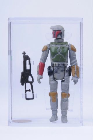 Star Wars Vintage Hungarian Boba Fett Olive - Green Chest Loose AFA 30 No COO 2