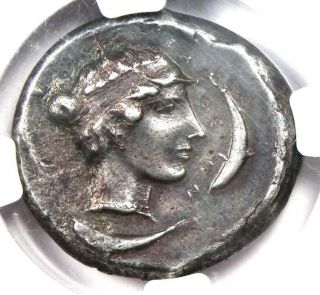 Sicily Syracuse Ar Tetradrachm Arethusa Coin 440 - 420 Bc - Certified Ngc Xf (ef)