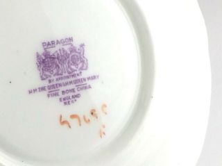 Vintage Paragon Double Warrant Cabbage Rose Gilt Teacup Saucer Bone China L067 3