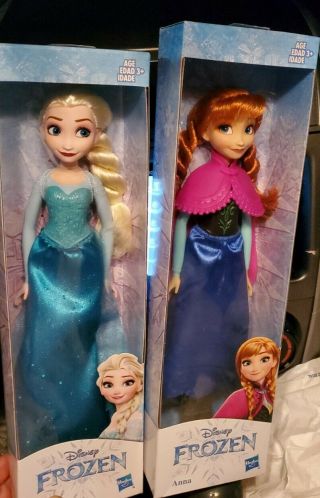 Disney Frozen Elsa & Anna Dolls 11.  5 " Set Of 2 Dolls