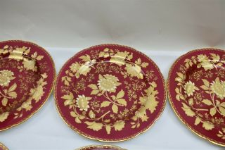 Wedgwood Bone China Tonquin Ruby Dark Red Gold Floral 11 