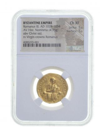 Ch Xf Ad 1028 - 1034 Byzantine Empire Romanus Iii Av Hist.  Nomisma - Ngc 3670