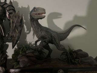 Prime 1 Jurassic World Raptor Statue Collectible “blue”