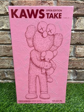 KAWS Take Pink Figure IN HAND 6