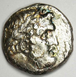 Phoenicia Tyre Ar Shekel Bible Silver Coin Melkart 50 Bc - Fine / Vf