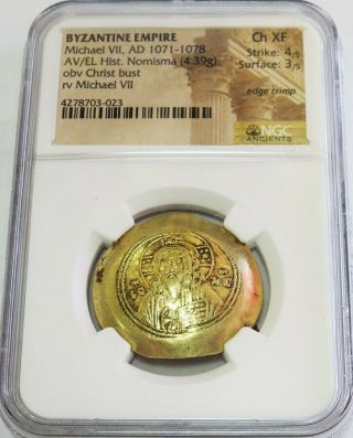 1071 - 1078 Ad Gold Byzantine Empire Michael Vii Av Hist.  Nomisma Ngc Choice Xf