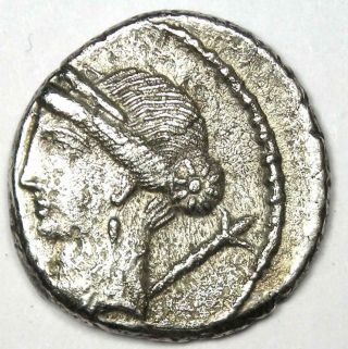 Julius Caesar Ar Denarius Silver Roman Coin 46 Bc (venus) - Vf / Xf Details