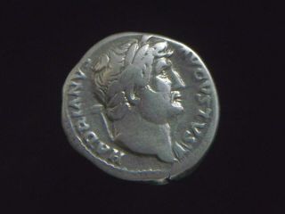 Silver Denarius Of Roman Emperor Hadrian,  Virtus Reverse 117 - 138 Ad Ac0225