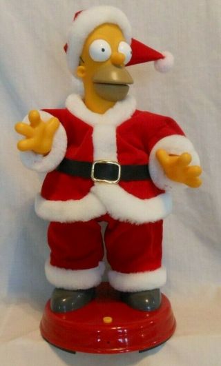 Gemmy The Simpsons Large Talking & Dancing Homer Simpson/santa Motion Activated