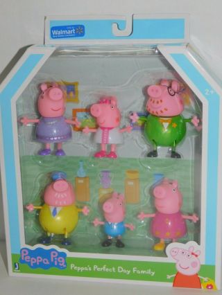 Peppa Pig Peppas Perfect Day Family 6 Action Figures All Dressed Up
