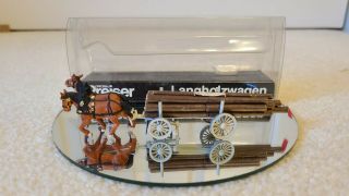 Preiser 1:87 465 Horse Drawn Wagon With Load Of Lumber Ho Scale