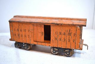 Vintage Lionel Boxcar Freight Train Cm&stp 98237 Orange Standard Gauge Look