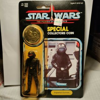 1984 Vintage Kenner Star Wars Potf Power Of The Force Imperial Gunner Moc Coin