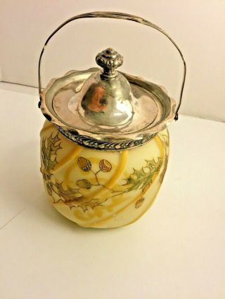 Mount Washington Crown Milano Glass Jar
