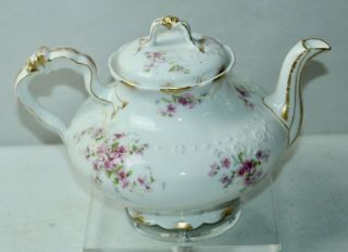 Antique Chic Teapot Limoges Haviland Shabby Delicate Pink Florals