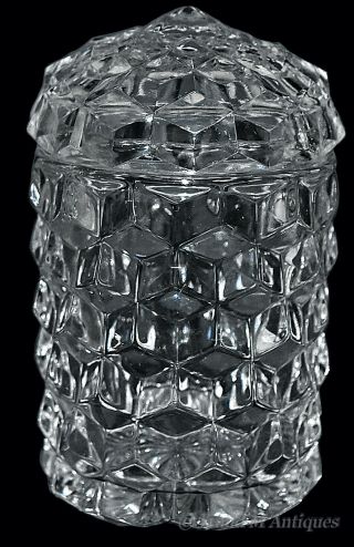 Fostoria American Pickle Jar / Glass Lid - Great Clarity