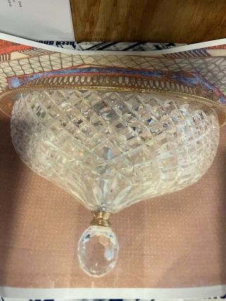 Vintage Waterford Crystal Large 12 " Ceiling Light Fixture Made In Ireland