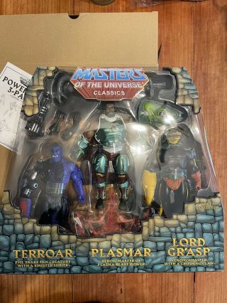 Masters Of The Universe Classics Power - Con Terroar,  Plasmar,  Lord Gr’asp 3 Pack