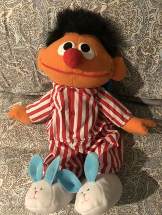 1996 Vintage Tyco Sleep And Snore Ernie Talking & Singing Sesame Street Doll