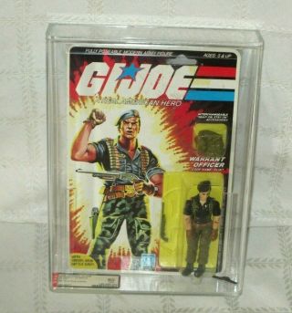 1985 - Hasbro Gi Joe Flint - Warrant Officer - Series 4 34 Back Afa 80 - Peach File Card