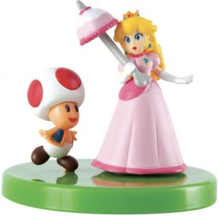 Mario Capsule Figure Princess Peach And Toad Tomy