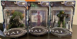 2003 Halo 1 Series 1 Set Of 3 Cortana Master Chief Warthog By Joyride Studios