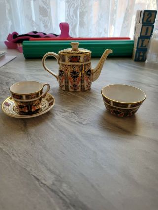 Royal Crown Derby - 1128 Imari Miniature Tea Set