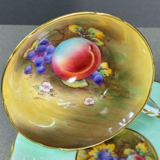 Exquisite Paragon Signed F.  D.  HALL Orchard Fruit Still Life Cup Saucer A2358 6