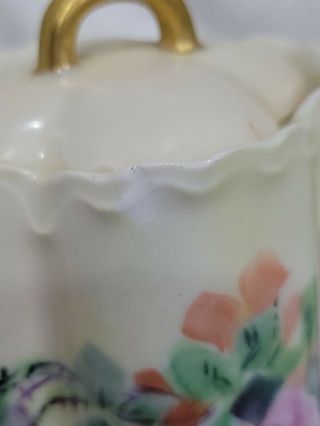 ANTIQUE HAVILAND LIMOGES FRANCE HAND PAINTED ROSES &GOLD COFFEE POT UNUSUAL 6