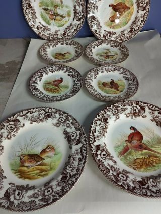 Spode Woodland Set Of 16 Plates (dinners,  Salads)