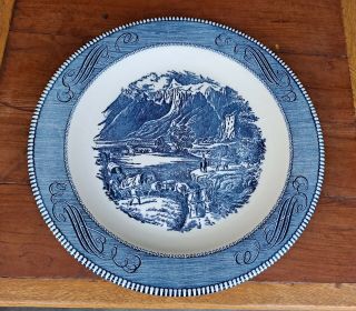 Currier And Ives Rare Rocky Mountain Chop Plate