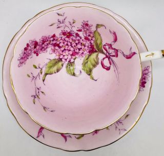 Reserved Paragon “Lilac” Pink Cup & Saucer Cake Plate Ludlow Set,  Cottage Teapot 2