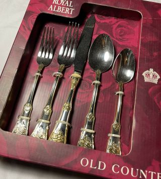 Royal Albert Old Country Roses 45 Piece Flatware Chest Set For 8 2