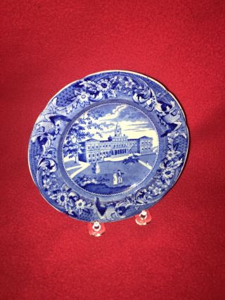 Historical Staffordshire York City Hall Plate By Stubbs Ca.  1825