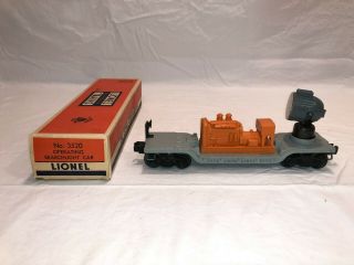 Lionel No.  3520 Operating Searchlight Car Boxed Ob Postwar
