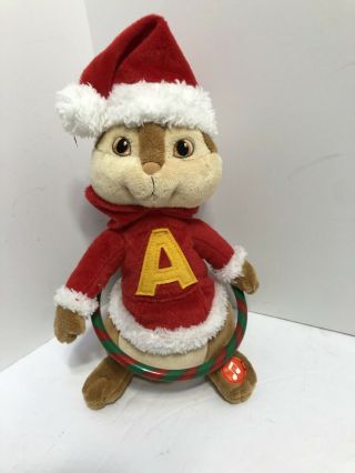 Alvin And The Chipmunks Plush Musical Hula Hoop Animated Christmas Don 