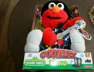 Country Elmo Sings & Plays Guitar Fisher Price Sesame Street 2000 & Tag
