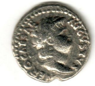 Ancient Roman Imperial Silver Denarius,  Nero