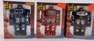 1984 Matchbox Voltron Ii Miniature Gladiators Robot Complete Blue Black Red Toy