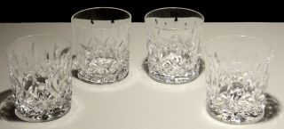 4 Vintage Waterford Crystal Lismore 9 Oz.  Old Fashioned Tumbler Glasses 3 3/8 "