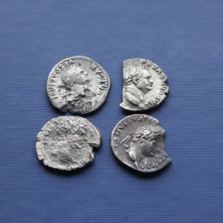 Group Of 4 Silver Roman Coins Good Research Group