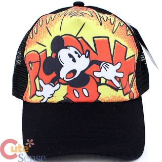 Disney Mickey Mouse Vintage Baseball Cap Mesh Back Adjustable Hat 3