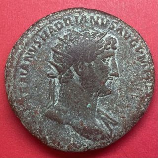 Hadrian Ae Dupondius (minted 119 - 120),  Roman Empire,  Ric 280,  11.  56g