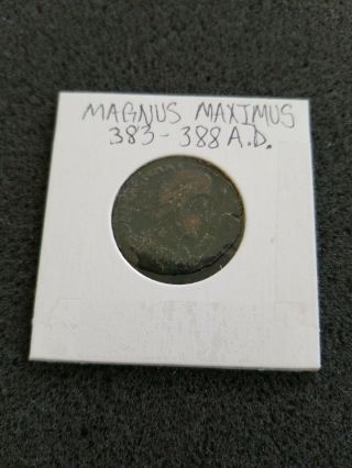 Magnus Maximus 383 - 388 A.  D.  Ancient Roman Coin