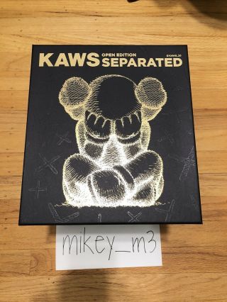 Kaws Separated Black Vinyl Figure - In Hand - - Ready To Ship