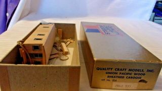 Ho Scale Quality Craft Models Up Caboose,  Craftsman Kit 336 Vintage