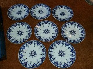 French Faience Cluny Sarreguemines Set Of 8 Plates 8.  75 Inch 1875 - 90 One
