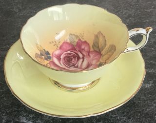 double warranted PARAGON porcelain FLOATING ROSE A6624 CABINET CUP & SAUCER DUO 3
